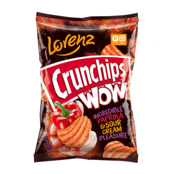 LORENZ CRUNCHIPS WOW kartulikrõpsud  paprika ja hapukoorega 110g